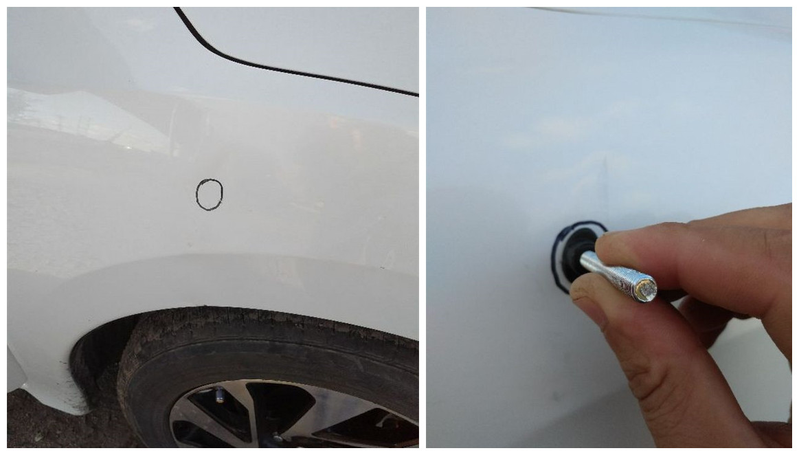 汽车刮擦车凹陷怎么修复,汽车漆面有凹陷怎么自己修复