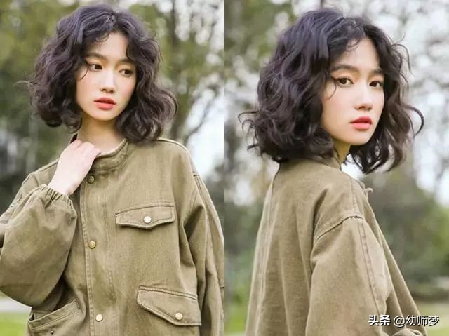 2019女短发蛋卷烫发型,短发蛋卷烫发型图片齐耳