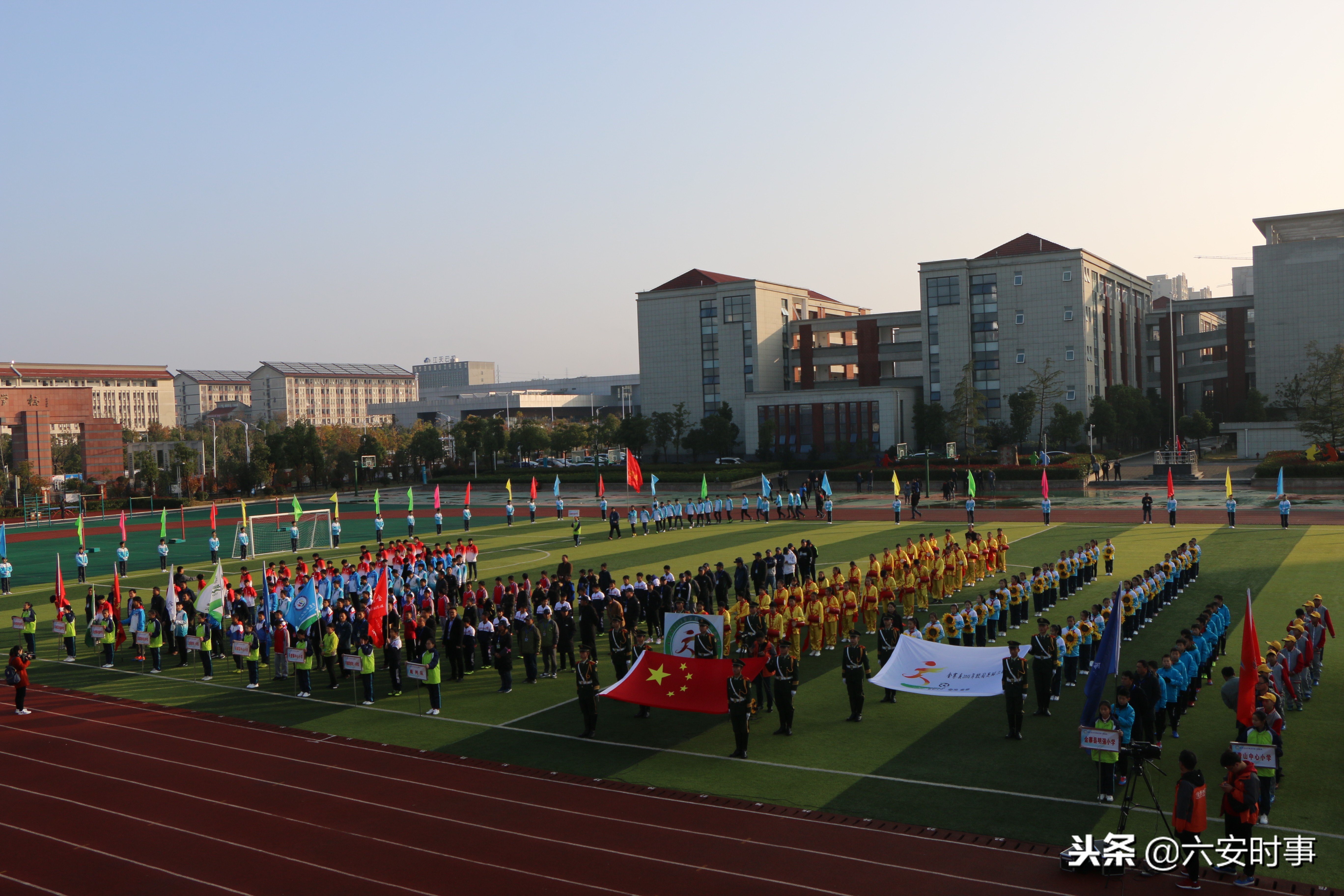 金堤中心小学足球联赛开幕式,金寨县金江实验学校运动会开幕式