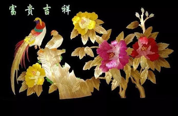 麦秆画芦苇画,最好看的麦秆画