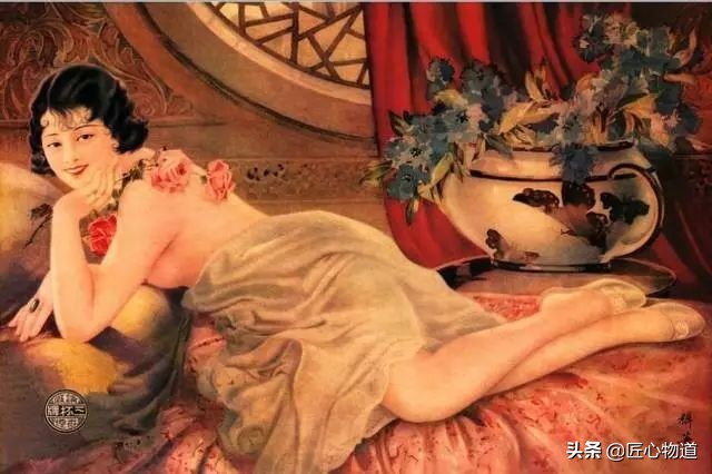民国风--岁月里的民国香烟广告画都是大美女