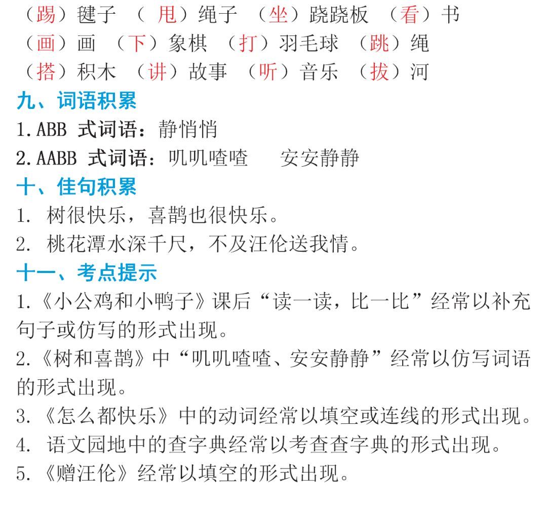 人教三下语文第六单元知识点总结,人教版语文书下册第三单元知识点