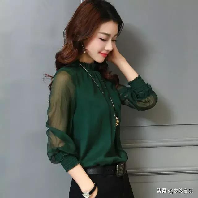 时尚潮流穿搭热门新款气质雪纺衫,温柔端庄又不失优雅感的雪纺衫