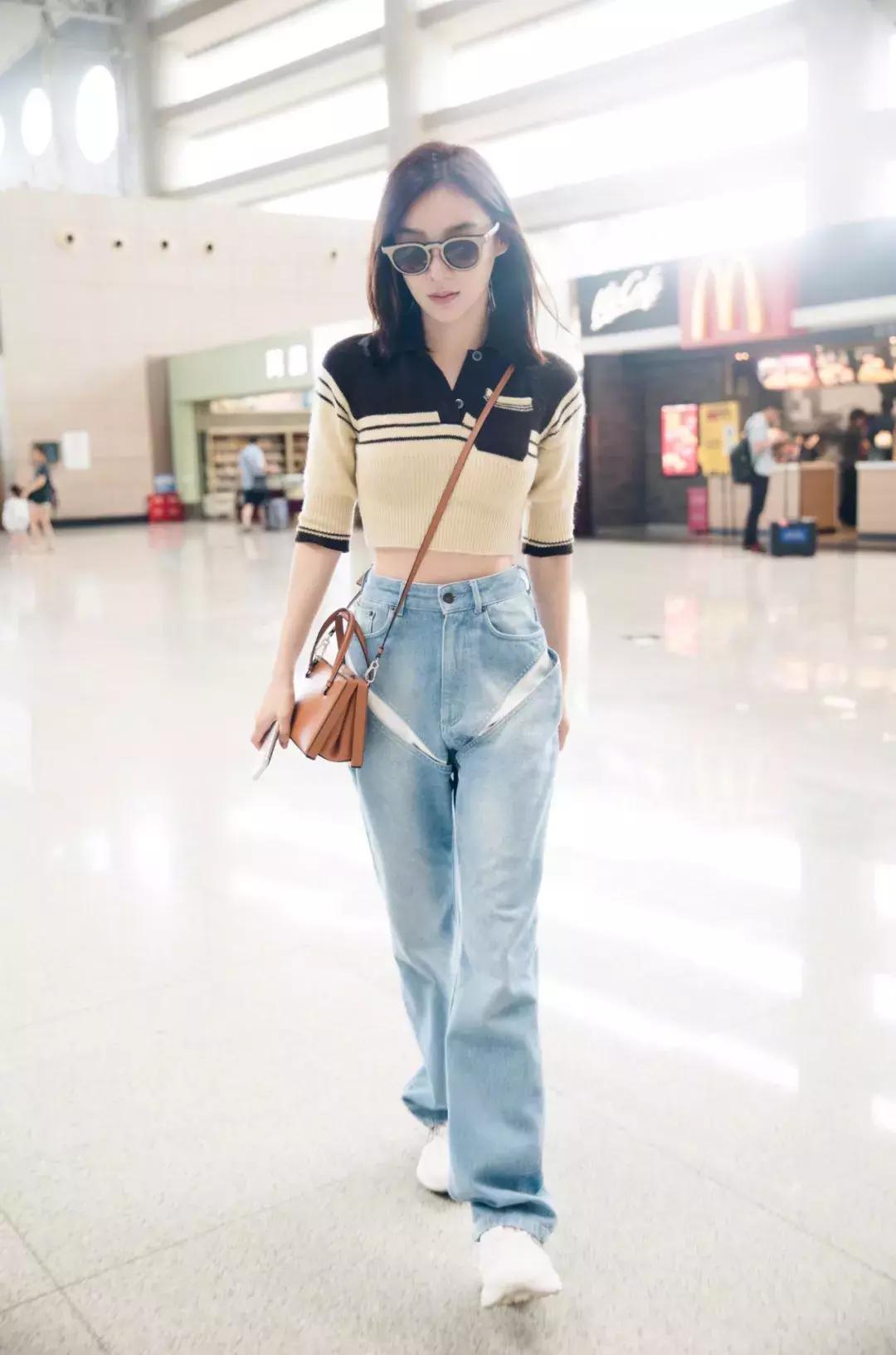 洋气破洞牛仔裤九分牛仔裤,回头率高的破洞牛仔裤