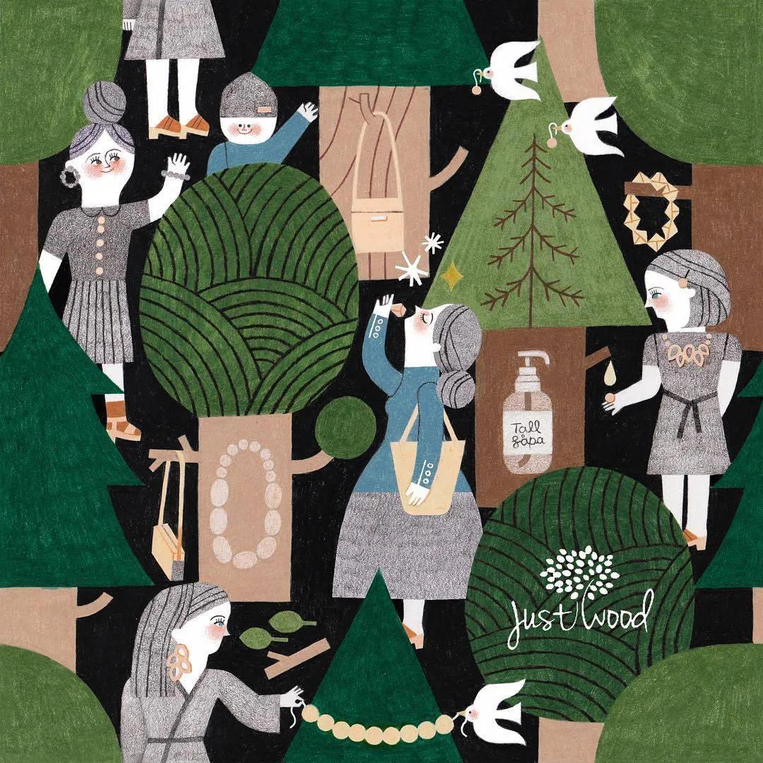 韩国插画师ensee作品,韩国插画师ae