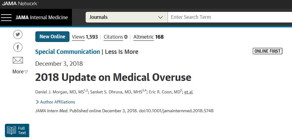 补钙、无症状查心电图……入选美国被滥用的十大过度医疗