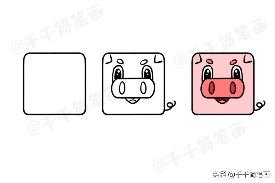 简笔画动物老虎简单,100种可爱动物简笔画熊猫