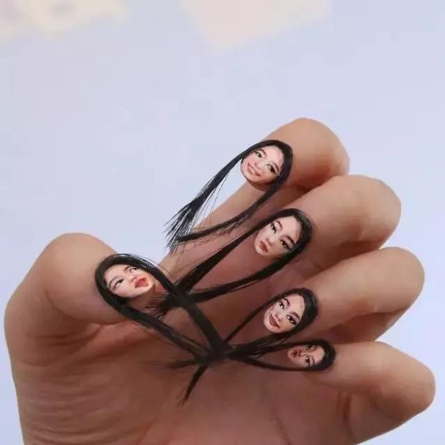 她在画画,神奇的视觉错觉画画