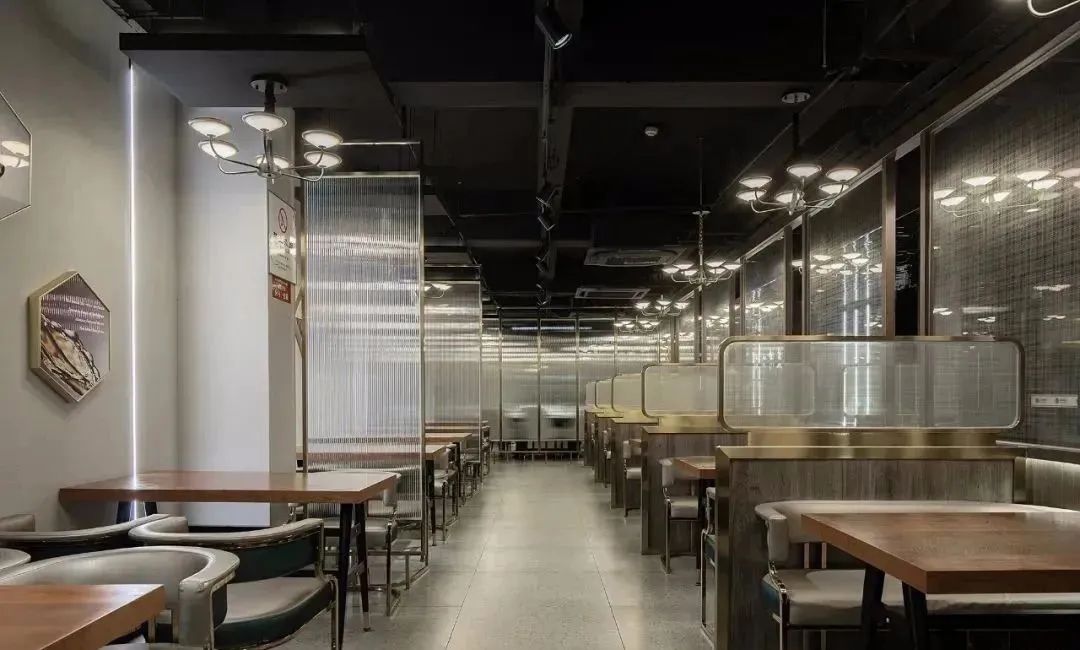 小户型奶油风客餐厅设计,咖啡餐厅设计效果图