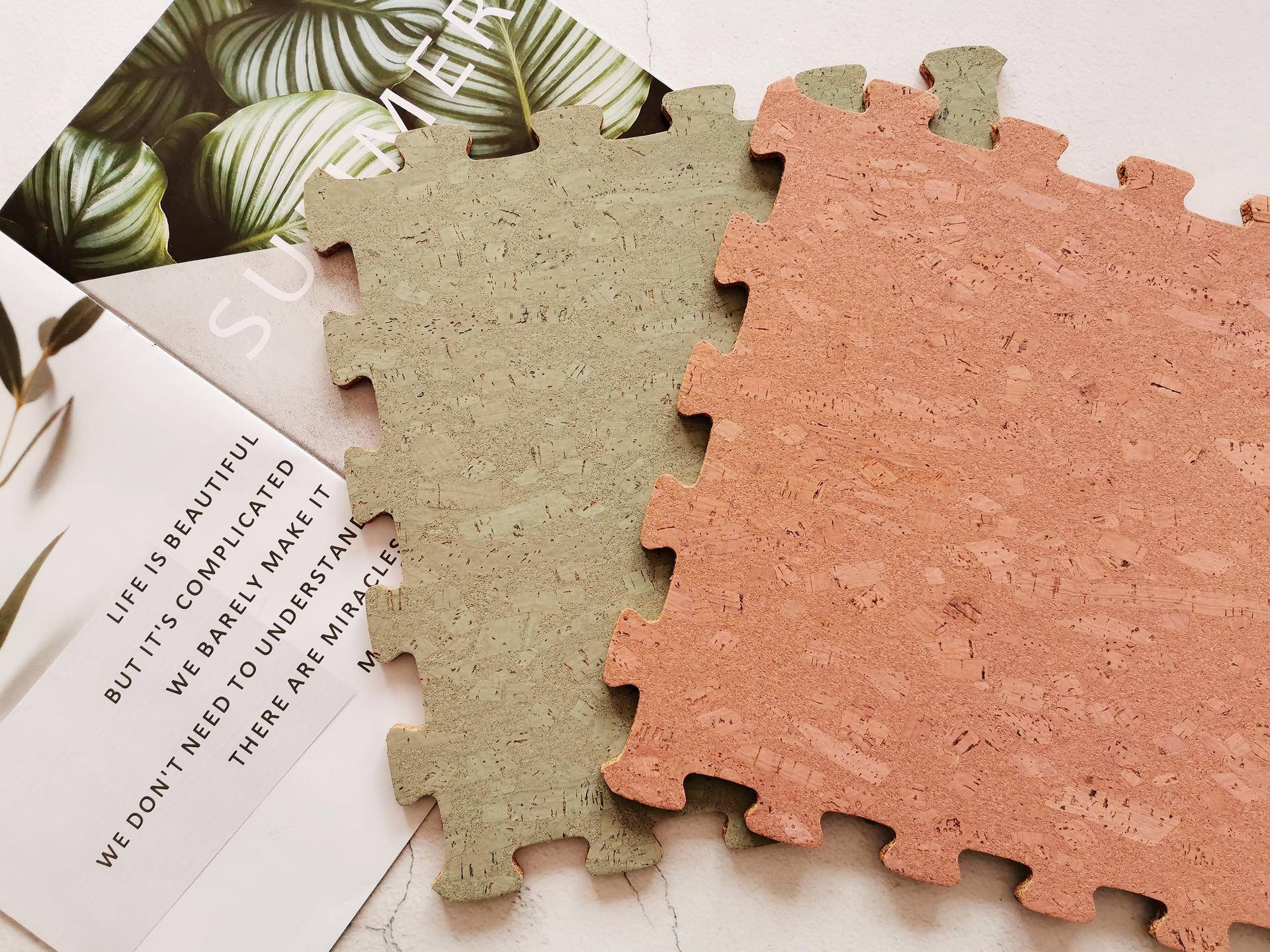 橡儿天然软木拼接地垫,装点你的家居风格