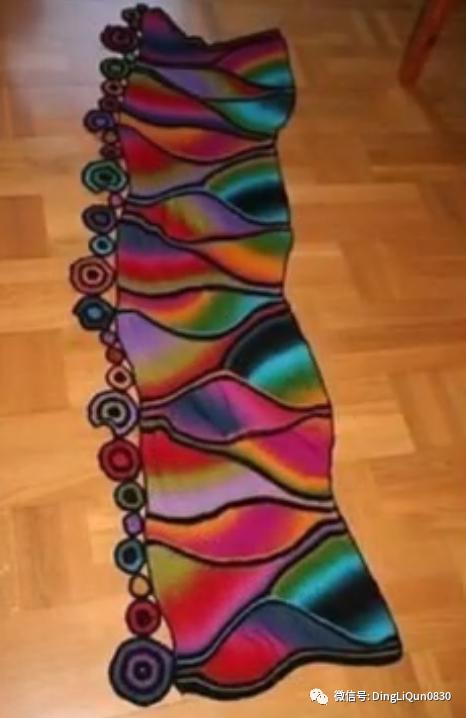 针织披肩作品,披肩花式围巾编织教程