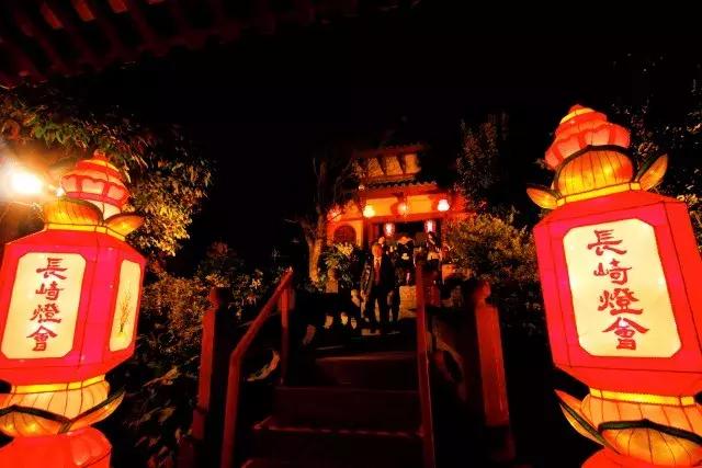 日本长崎县灯会,长崎夜游灯光节