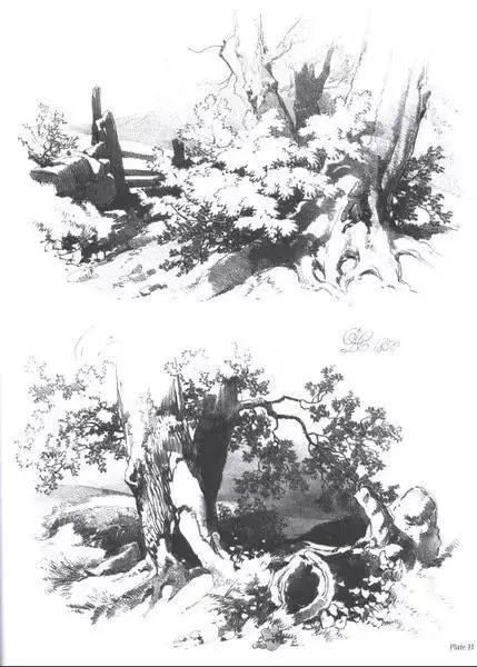 风景速写1000例临摹图高清,炭笔速写风景初学者图片教程