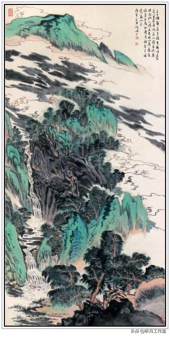 陆俨少山水画教学视频雁荡山写生,杨宝杰老师陆俨少大幅山水画鉴赏