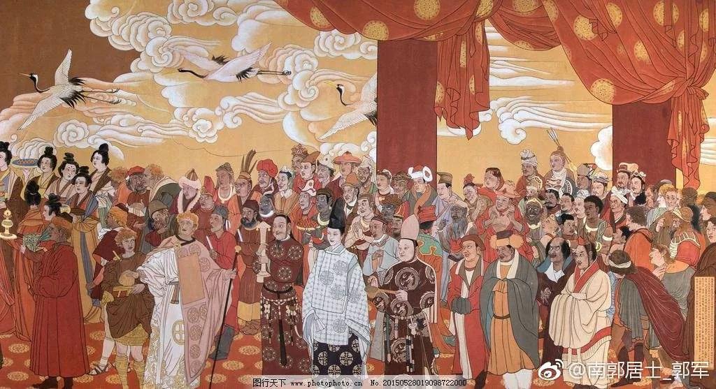 万国来朝唐太宗,李世民万国来朝图