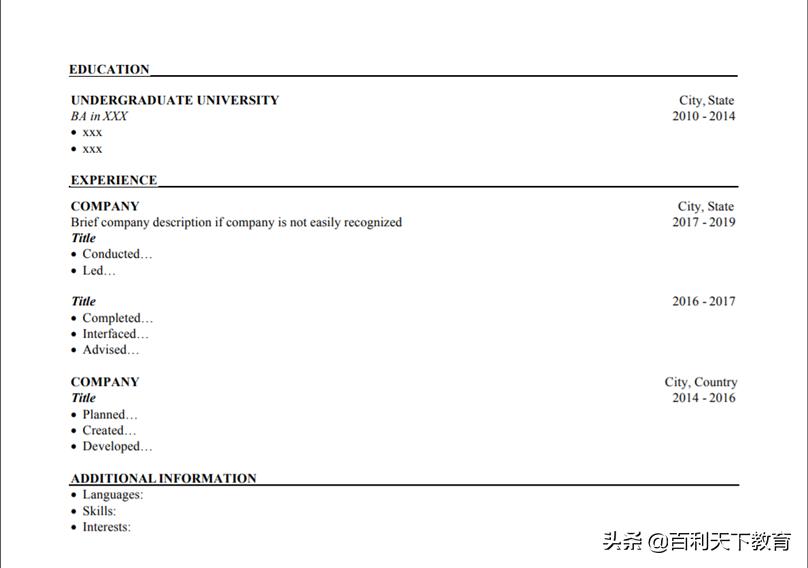 留学申请英语简历范文,英文留学申请简历范文