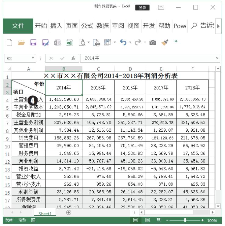 word表格里怎么画三个斜线表头,excel表格中斜线表头如何输入文字