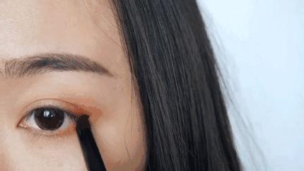 落日眼妆教程内双,大秋天眼妆