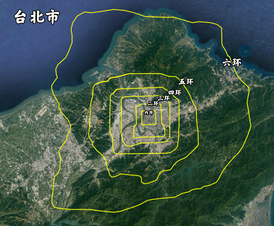 同比例面积城市对比,北京五环图对比各大城市