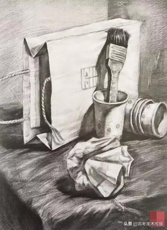 西安美院静物素描高分卷,西安美院素描半身像高分卷