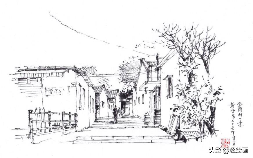 十大顶级钢笔画速写,钢笔速写100幅图片