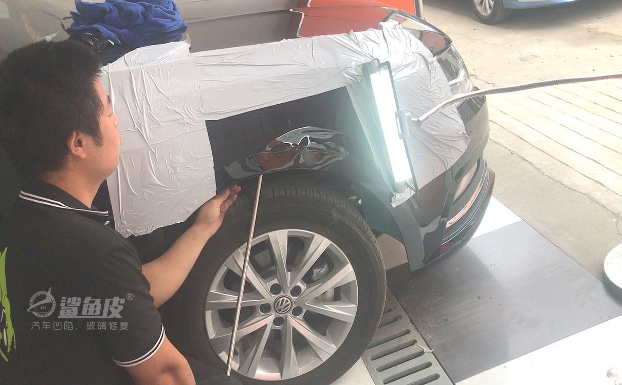 大众后叶子板凹陷修复影响卖吗,大众叶子板凹陷修复教程