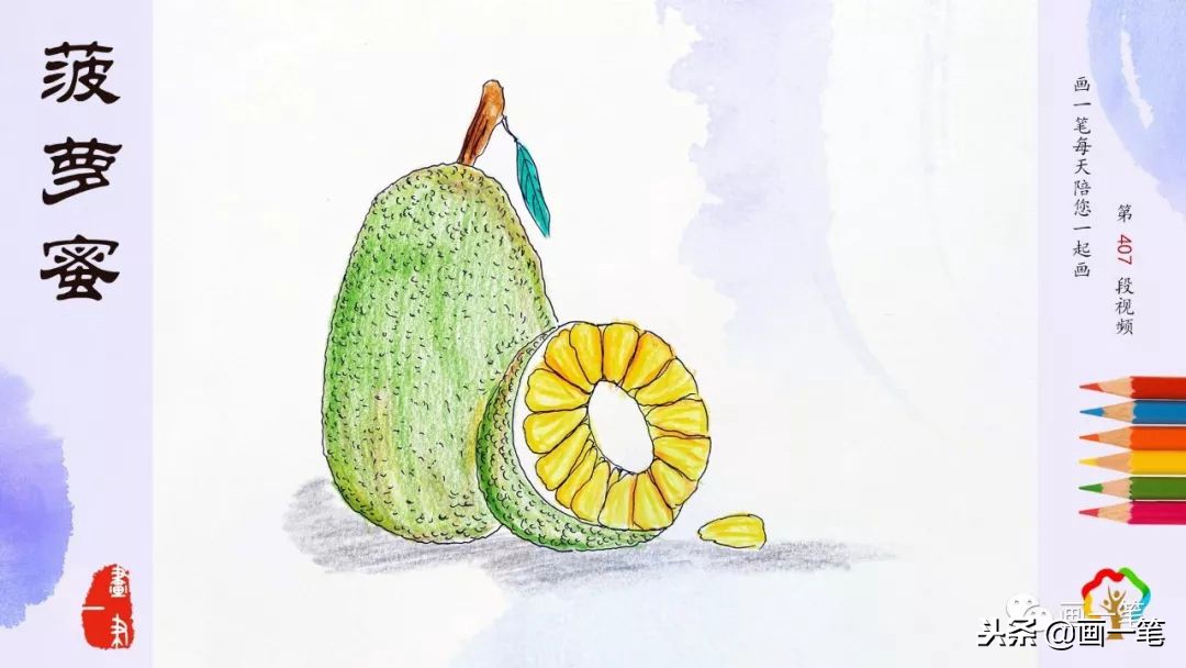 彩铅画画芒果,彩铅画画昆虫