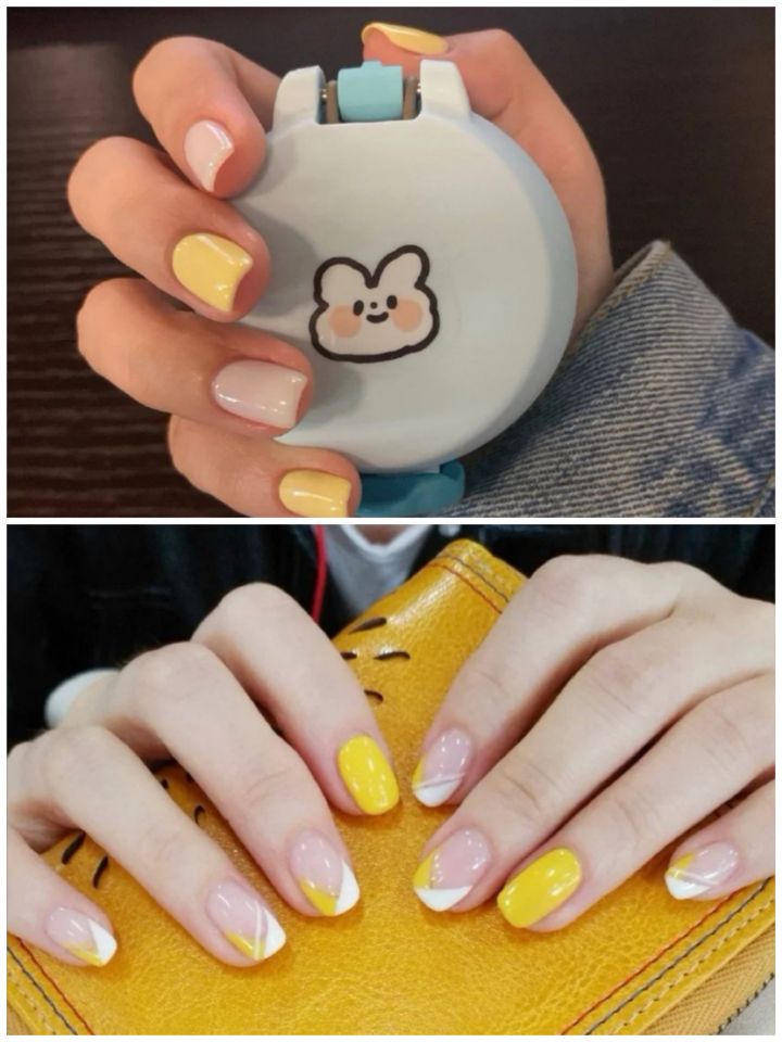 黄色美甲图片简称“黄片”