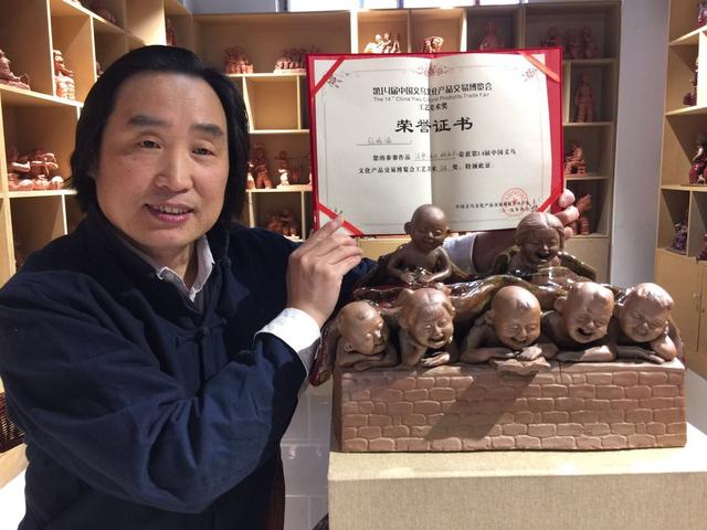 河南郸城泥塑大师张振福,张振福郸城泥塑馆在哪