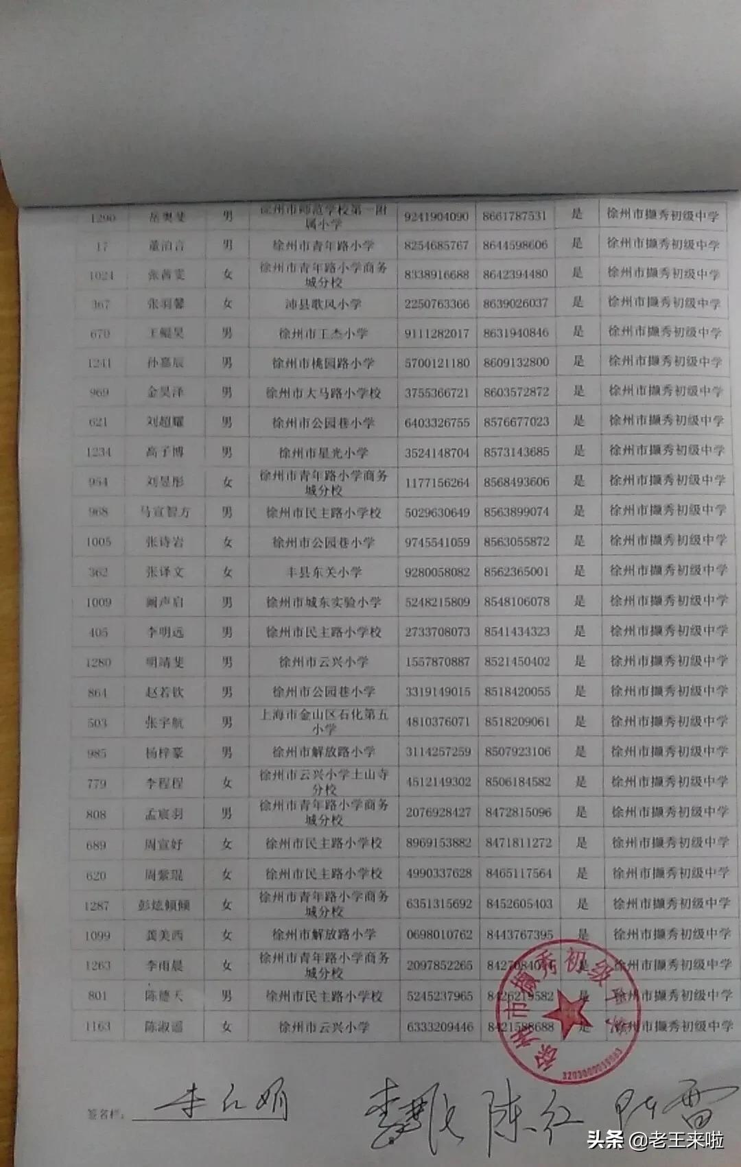 徐州撷秀初级中学2024年招生计划,撷秀初中录取名单