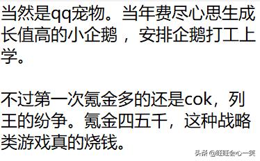 你目前氪金最多的游戏是什么,你第一款玩的游戏是什么