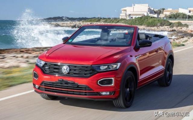 进口黑色大众探歌敞篷版,全新车型探歌