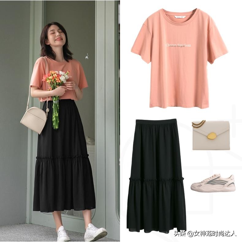 设计感短袖简约t恤舒适休闲穿搭,短袖设计感时尚百搭字母印花t恤