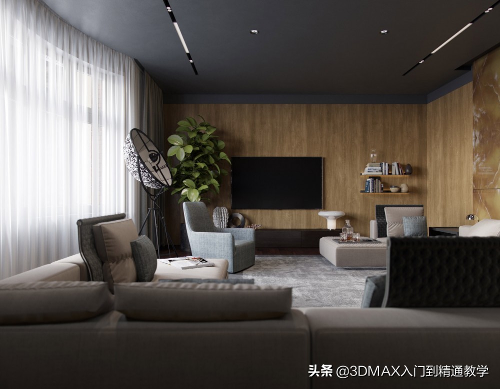 耗时8周，做的逼真现代公寓客厅，带大家看看大神的作品