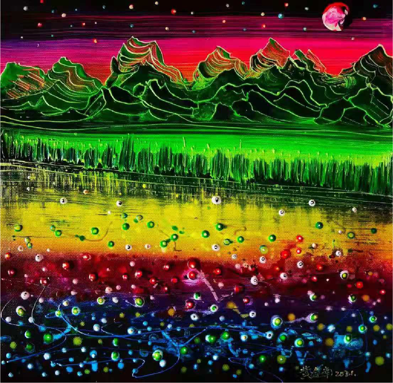 用画笔架起沟通桥梁“一带一路”人文与自然之美黄建南艺术展开幕