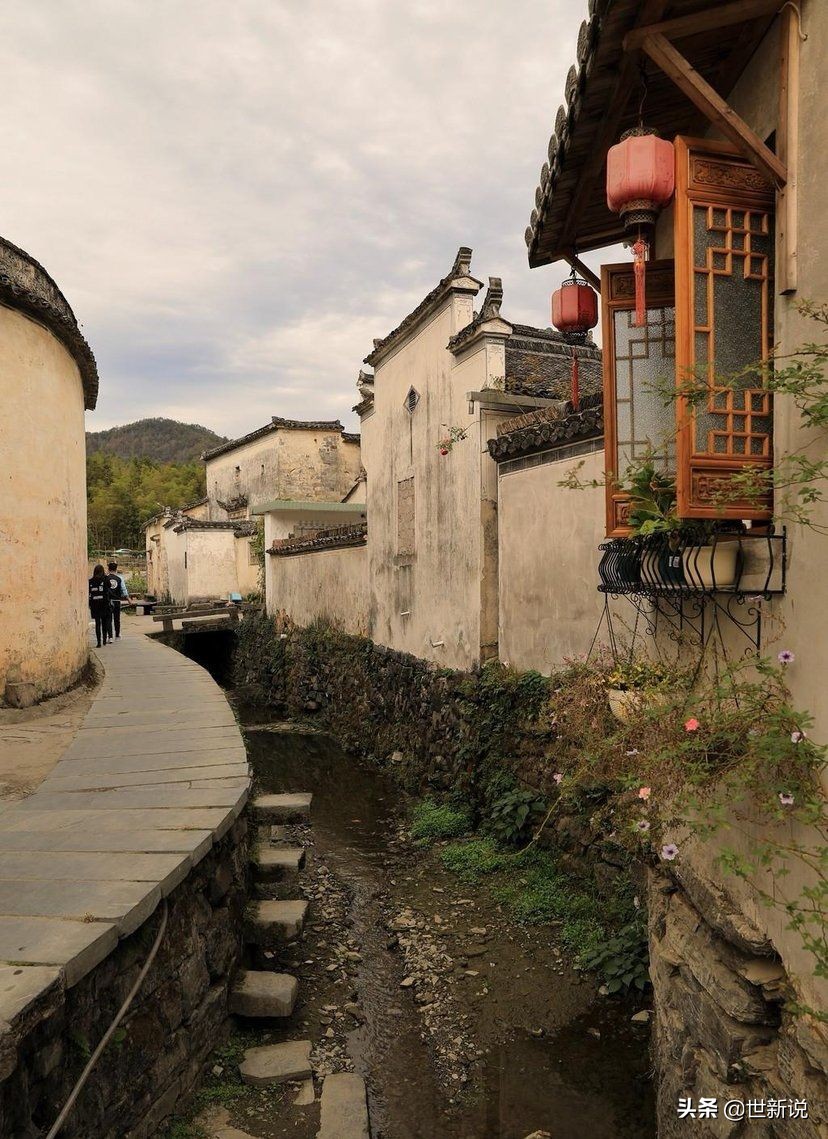 安徽省黟县西递古村,安徽皖南古村落西递村航拍