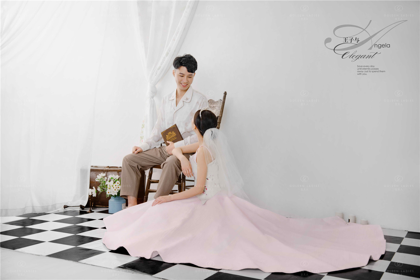 婚纱照不想千篇一律？这套粉色芭蕾公主怎么样？