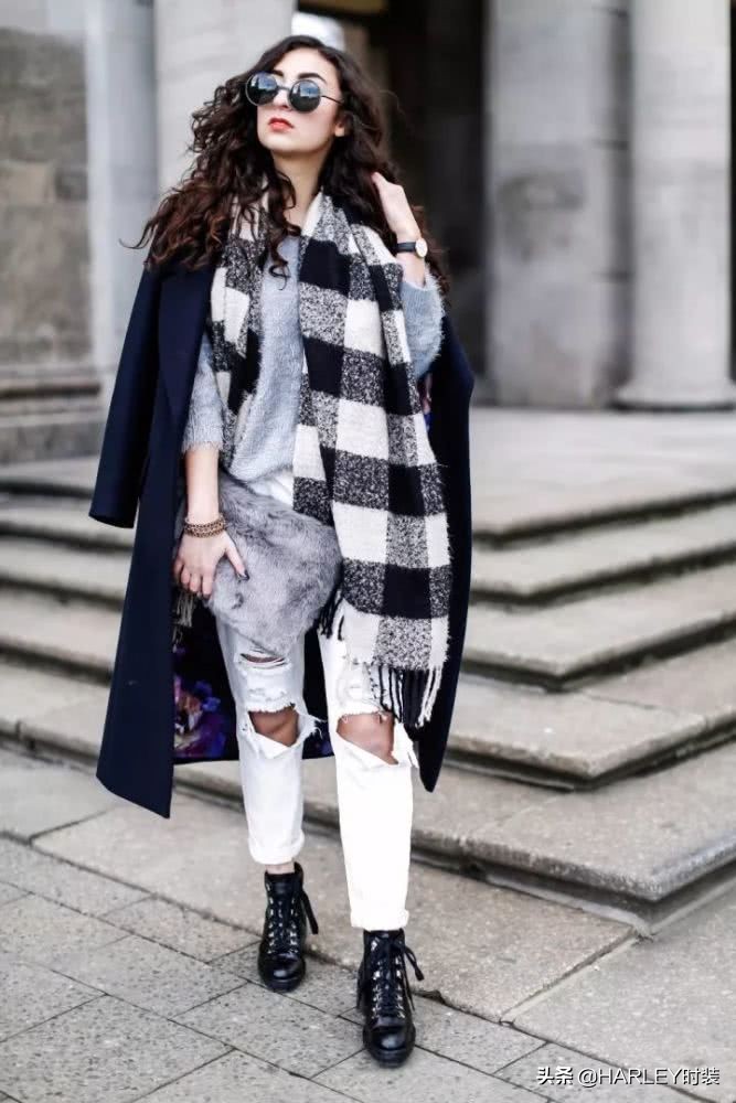 秋冬围巾超好看又时髦的系法,紫小妮秋冬围巾八种系法