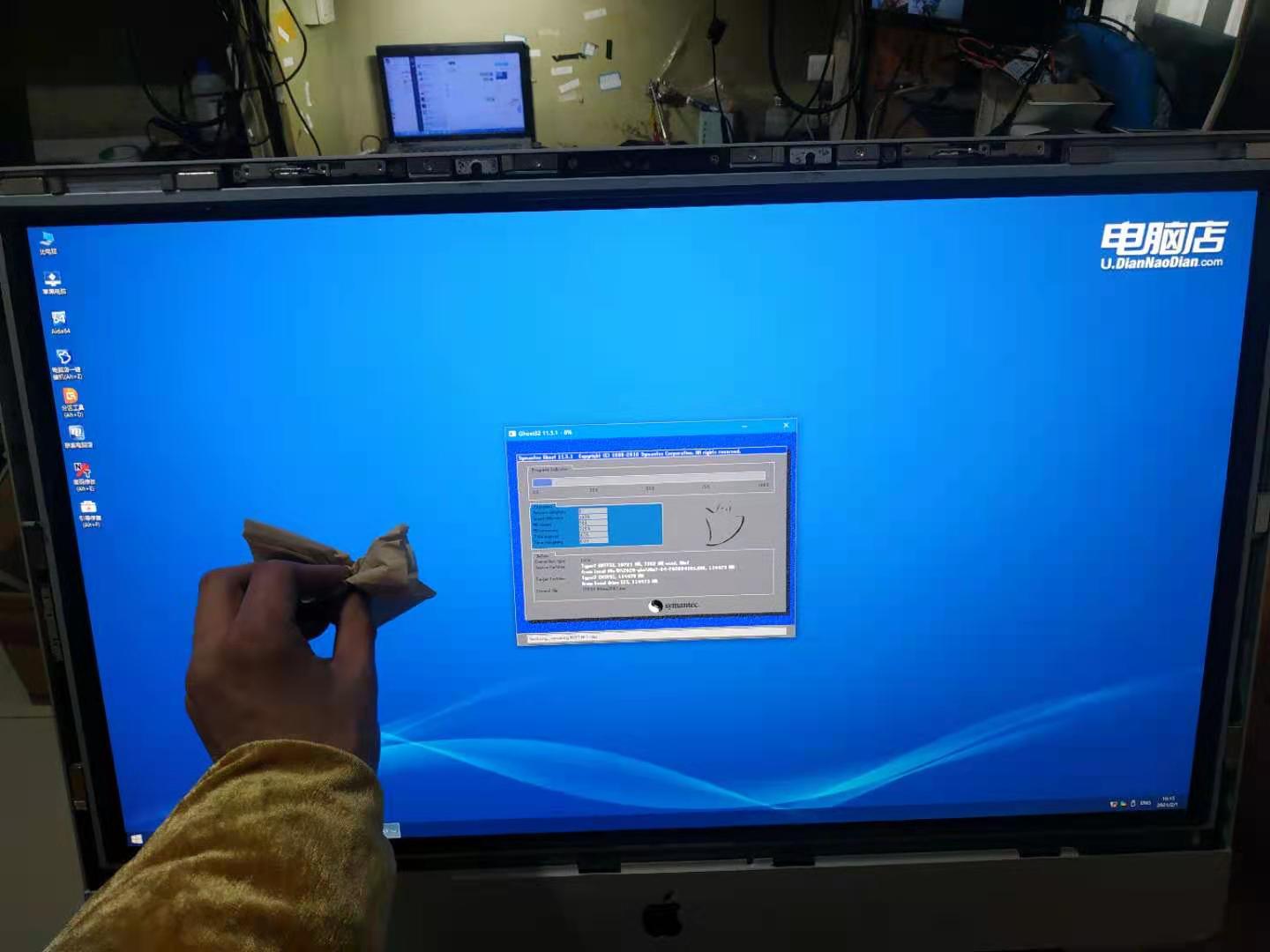 苹果一体机拆机换外玻璃,联想一体机拆机换固态