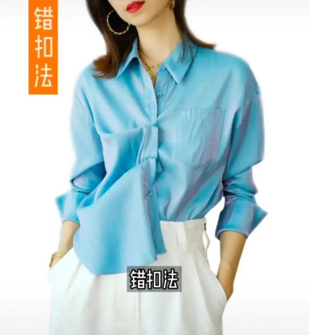 衬衫休闲穿法扣子系法,衬衫不规则扣法