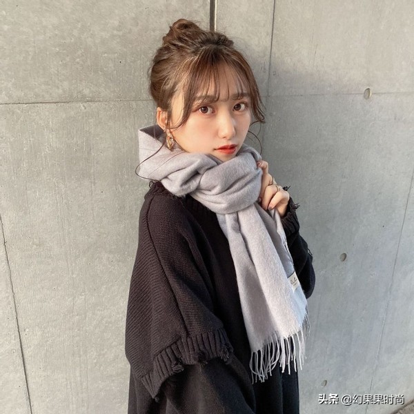 围巾系法麻花结,围巾的各种围法日系蝴蝶结