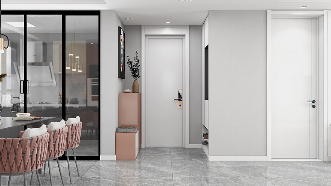 白色的室内门效果图,白色门各种图案