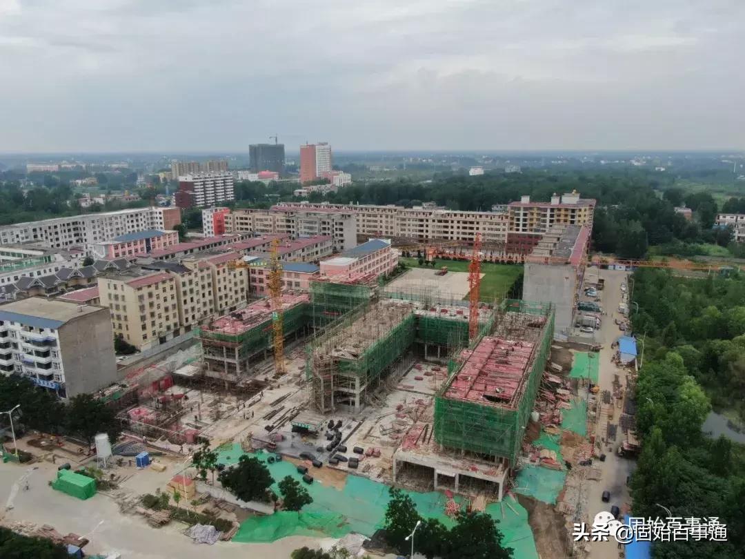 航拍河南固始的县城的全景,固始航拍全景视频