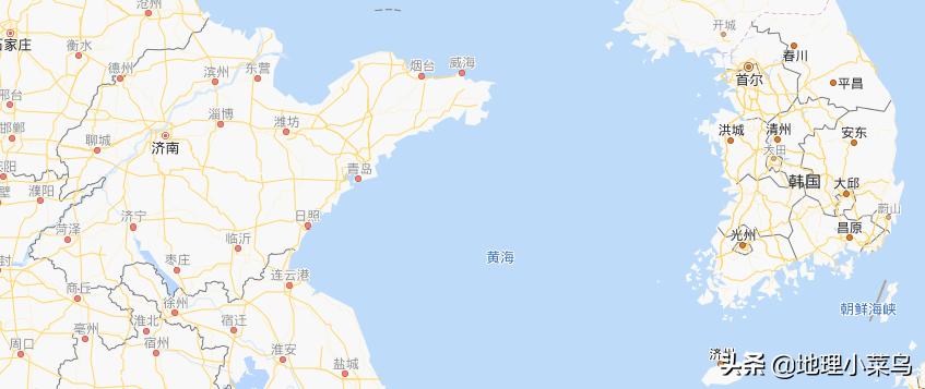 韩国跟山东哪个大,山东与韩国最近距离