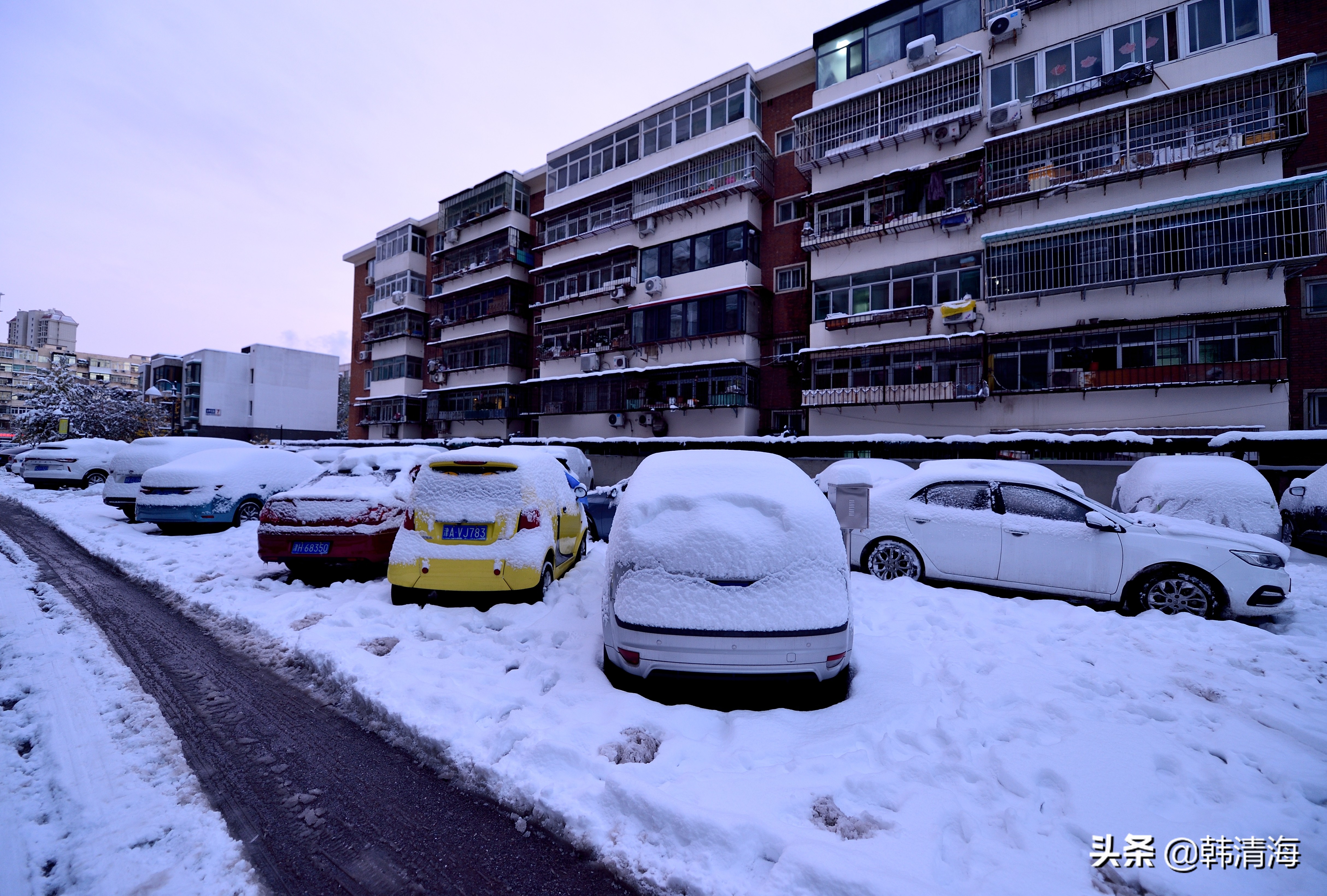 2021天津第一雪水畔花园小区装扮得更加圣洁和美丽