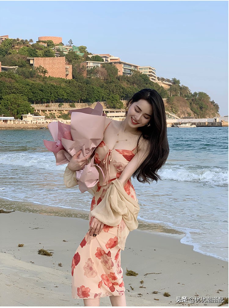 夏天防晒穿搭吊带,夏季搭配连衣裙的外套防晒衫