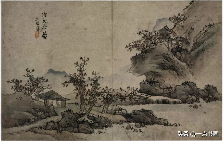 明画家蓝瑛溪山幽居图,明蓝瑛山水画全集
