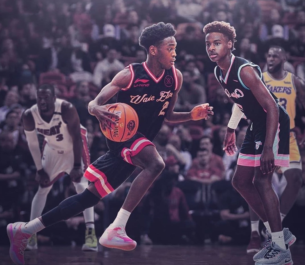 詹姆斯和布朗尼父子同台,詹姆斯父子同场