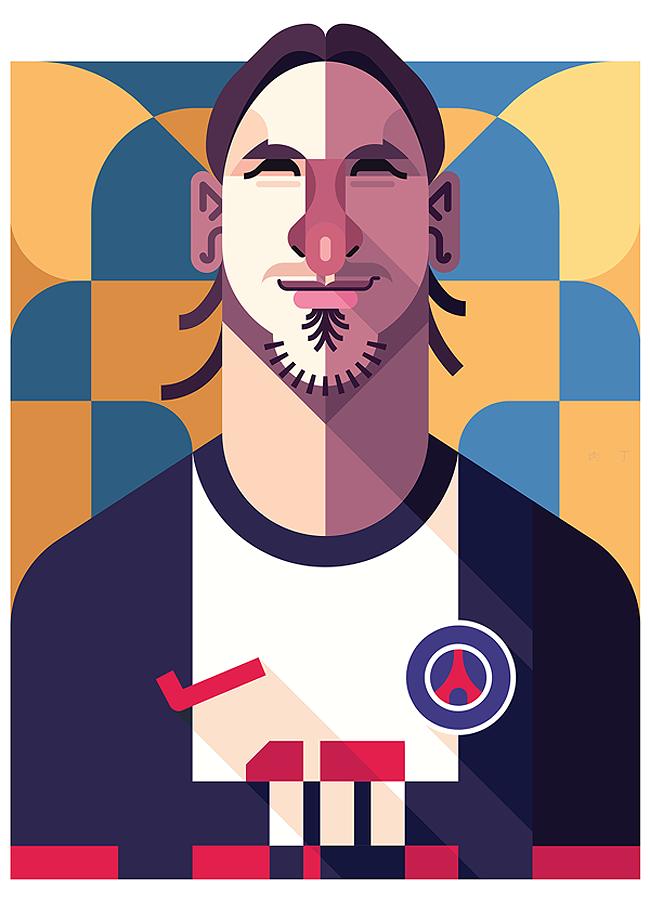 埃德蒙杜拉克插画作品,nba球星艺术插画