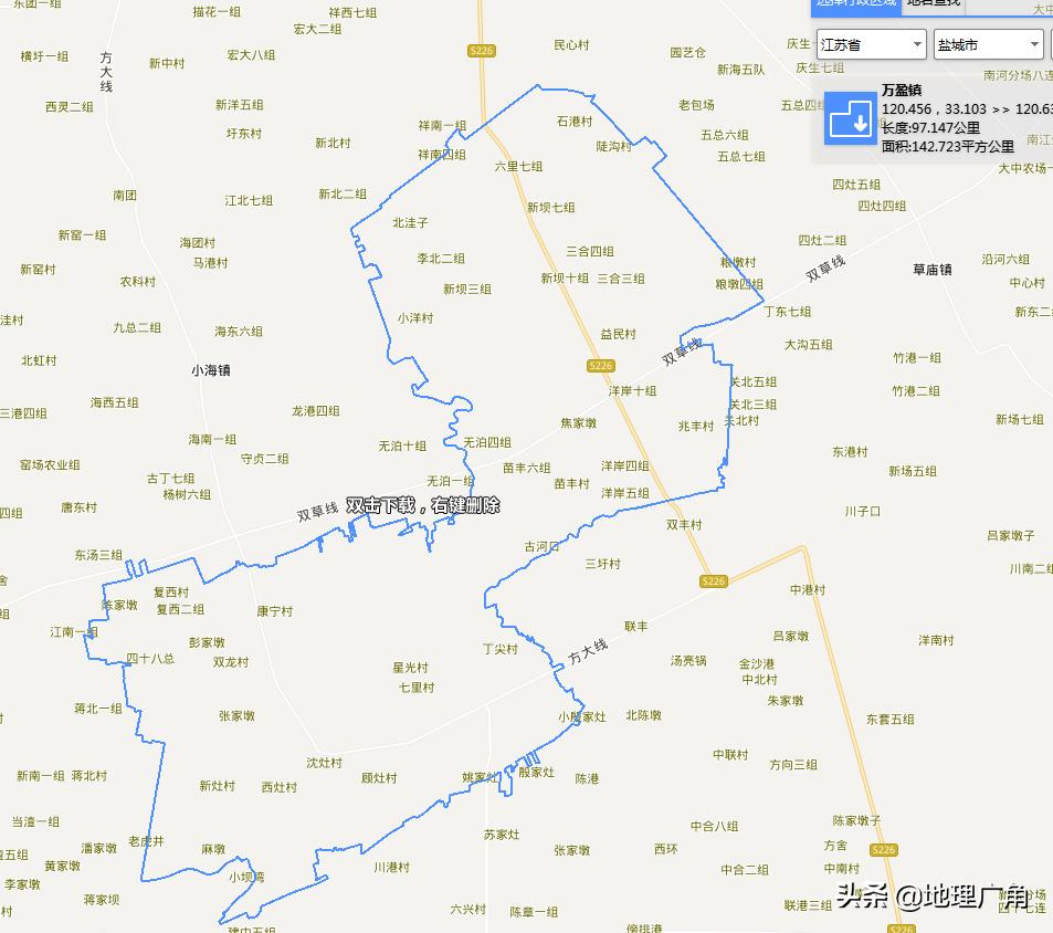 盐城市大丰区行政区划地图,江苏省盐城市大丰区最新地图